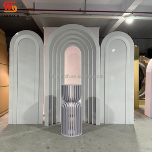 SMOOTH New Design LED Hollow Flower Wedding <b>Backdrop</b> Panel Stage Background Wall Curved Glowing <b>Frame</b> - Product Image 5