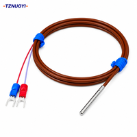 Sonde de température à résistance en platine PT100, câble en silicone résistant à la chaleur et à l'huile pour moteur/boîtier de distribution/thermostat