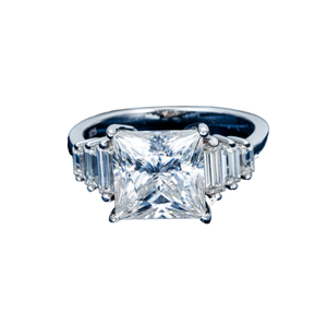 Luxury Fine Jewelry Sterling <b>Silver</b> <b>925</b> GRA Certification Iced VVS Moissanite Diamond Eternity Band <b>Rings</b> - Product Image 1