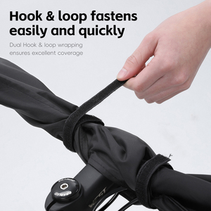 WEST BIKING 210 Nylon PU <span class=keywords><strong>Housse</strong></span> de guidon de vélo imperméable et anti-poussière, sangle résistante à l'usure, poignées de guidon de vélo - Product Image 4