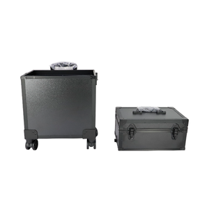 Valise de maquillage à roulettes avec éclairage LED réglable 3 couleurs, noire, portable, logo professionnel personnalisable, couleur personnalisable - Product Image 6