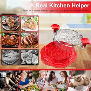 Nouvel outil de déchiquetage de poulet 2024, grand modèle, avec brosse et fourchette, machine à déchiqueter la viande visible, déchiqueteur de poulet - Product Image 5