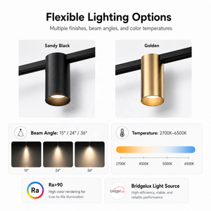 Système d'éclairage LED COB <span class=keywords><strong>sur</strong></span> <span class=keywords><strong>rail</strong></span> magnétique 48V, faisceau orientable, encastré, Ra90 CCT CRI, kit pour magasins, galeries, hôtels, bureaux - Product Image 3