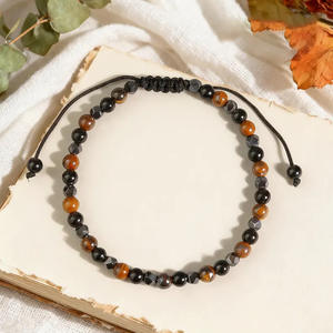 Bracelet en <span class=keywords><strong>pierre</strong></span> naturelle œil <span class=keywords><strong>de</strong></span> tigre, obsidienne, hématite, <span class=keywords><strong>pierre</strong></span> <span class=keywords><strong>de</strong></span> <span class=keywords><strong>lave</strong></span>, bijoux <span class=keywords><strong>de</strong></span> guérison pour hommes et femmes, soulagement du stress - Product Image 6