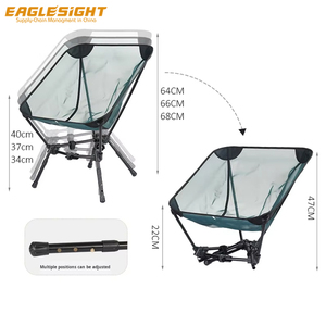 Sedia pieghevole da campeggio in alluminio Ultra-leggera Design a triangolo Logo personalizzato per disegnare sedie da pesca - Product Image 3