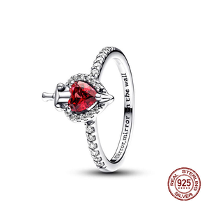 Anello Principessa in Argento 925, Set di Anelli Combinati Sole e Luna, Gioielli per Coppie, Regalo di Fidanzamento e Compleanno, Gioielli di Tendenza - Product Image 4