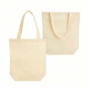 <b>Crafts</b> Diy Shopping Grocery Gifts School Beach Recyclable Tote Bulk Beige Ladies Cotton Canvas Hand <b>Bag</b> - Product Image 1