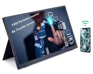 Fhd Ips LCD laptop pc computer screen hd-mi wireless wifi 15.6 inch Portable Monitors support Type-c USB