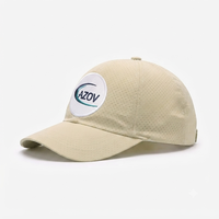 Casquette de baseball beige brillante, souple, lavable, respirante, à visière, pour l'extérieur