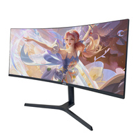 Monitor de Juegos Curvo de 34 Pulgadas, Pantalla Ancha LCD WQHD, 1000R, para PC de Escritorio