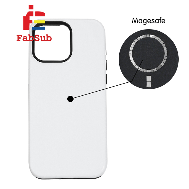 3D Sublimation Coated 2 in 1 Phone Case Coated Glossy Matte Blanks Sublimation Magnetic Phone Cases for iPhone 15 14 13