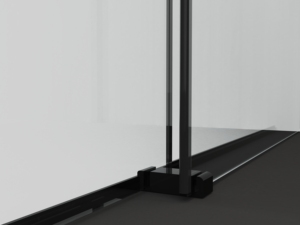 Cabine <span class=keywords><strong>de</strong></span> <span class=keywords><strong>douche</strong></span> <span class=keywords><strong>coulissante</strong></span> noire mate avec rail supérieur |   Verre trempé <span class=keywords><strong>de</strong></span> 8 mm |   Design minimaliste moderne - Product Image 5