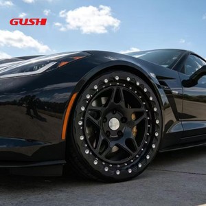 Nuovi Cerchi Forgiati Personalizzati GS Deep Dish 20mm 17x12 18x12 5x120.65 5x112 Beadlock Nero Lucido Monoblocco per Prestazioni Stradali <span class=keywords><strong>Corvette</strong></span> - Product Image 1