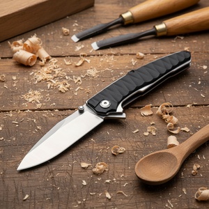 ใบมีดสแตนเลสอุตสาหกรรม ด้ามพลาสติก ยี่ห้อ HK รุ่น FB195 ขนาด 16.5 ซม. รับผลิตแบบ OEM/ODM มีดพกพา EDC สำหรับตั้งแคมป์และกิจกรรมกลางแจ้ง - Product Image 4