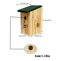 Nichoir de luxe en bois massif pour oiseaux, idéal pour l'hivernage et la reproduction, décoration extérieure pour jardin