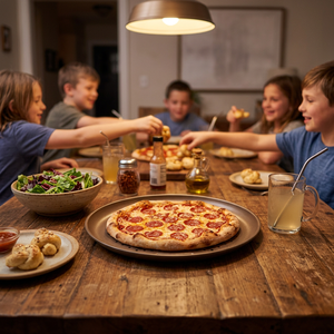 Plat à pizza rond perforé de 7 pouces (17,5 cm) avec trous, matériau durable pour une cuisson croustillante des pizzas et des frites - Product Image 2