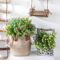 MW66666 Baru Diskon Besar Bunga Plastik Buatan Bunga Gypsophila Warna-warni Buket Bunga Liar Kecil Bayi Napas Mini Bunch untuk
