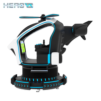 Cinéma VR à mouvement HEROVR en forme de requin, 2 places, avec construction en métal et acier, pour utilisation en intérieur/extérieur, lieux publics et scolaires