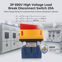 Interrupteur de déconnexion solaire photovoltaïque CC LW30 63A 800V étanche IP66, interrupteur de commutation rotatif à came pour isolation, réseau d'instruments, énergie solaire