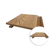 Panneau mural plat en WPC à grain de bois de teck en relief 3D, non co-extrudé, résistant aux UV, imperméable pour la décoration extérieure/intérieure