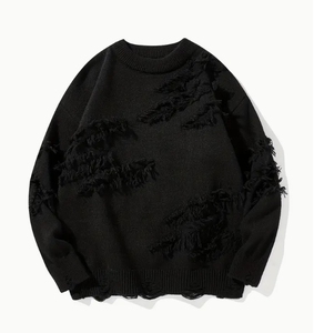 เสื้อสเวตเตอร์แบบสวมหัวสำหรับผู้ชายเสื้อถักแบบสวมหัวแขนยาวระบายอากาศป้องกันการหดตัวสำหรับฤดูใบไม้ร่วงฤดูหนาว - Product Image 2