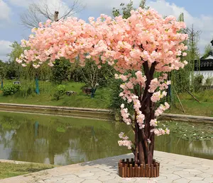 Artificial Cherry Blossom Tree Party Wedding Background Decoration Pink Cherry Blossom Tree