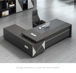 Escritorio de oficina moderno estándar de negocios en forma de L para gerente CEO o Secretaria para estudio en el hogar o uso en la oficina - Product Image 6