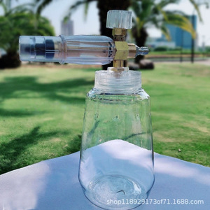 Pistola de agua transparente de cobre para lavado de coches, pulverizador en forma de abanico, limpiador de alta presión, desengrasante ligero, fabricado en Taizhou - Product Image 1