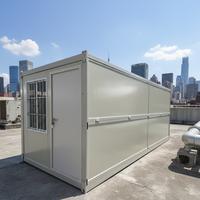 Bâtiment modulaire en conteneurs de 30 pieds, bureau alimenté à l'énergie solaire, atelier, cabane, structure préfabriquée portable