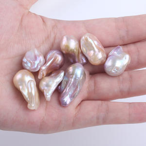 14-17mm Buttoned Freshwater Cultured <b>Pearls</b> Natural <b>Loose</b> Irregular Shaped Semi-Finished <b>Pearl</b> Chains - Product Image 3