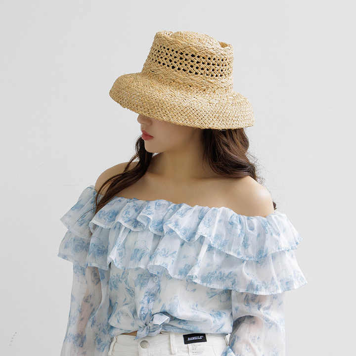 2024 New Arrival Raffia Straw Hat Summer Fashion Women 2024 New Arrival Raffia Straw Hat Summer Fashion Women