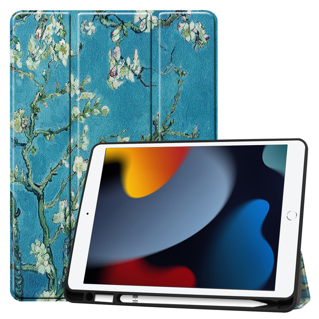 For Ipad 7th 8th 10.2 Case With Pencil Holder Premium Shockproof Soft TPU Back Cover for iPad 9 Generation