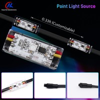 Source de lumière ponctuelle LED à 360 degrés, 24 V CC, étanche IP67, nœud numérique RVB pour l'éclairage paysager extérieur
