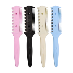 Tijeras <span class=keywords><strong>de</strong></span> corte <span class=keywords><strong>de</strong></span> <span class=keywords><strong>pelo</strong></span> <span class=keywords><strong>de</strong></span> doble cara, peine cortador <span class=keywords><strong>de</strong></span> <span class=keywords><strong>pelo</strong></span> <span class=keywords><strong>de</strong></span> plástico <span class=keywords><strong>con</strong></span> cuchilla <span class=keywords><strong>de</strong></span> acero inoxidable, maquinilla <span class=keywords><strong>de</strong></span> afeitar - Product Image 2