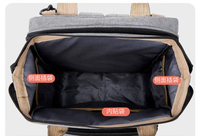 Bolsa de Pañales Impermeable en Oferta, Mochila para Bebé con Estación de Cambio USB y Espacio Expandible, Bolsa para Mamá