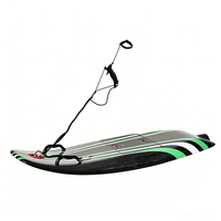Planche de ski/surf aquatique pour adulte en fibre de carbone, motif vert et blanc, idéale pour la compétition - Essentiel pour les sports nautiques