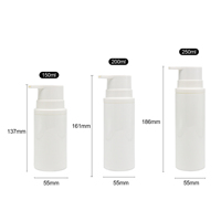 Bouteille de pompe sans air personnalisée en plastique PP PCR de couleur 150ml 200ml 250ml cosmétiques pour soins de la peau du visage vente en gros