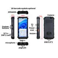 PDA industriel robuste de 6,5 pouces, PC portable Windows 11 avec NFC, 4G LTE, lecteur de codes-barres 2D