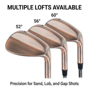 Ensemble de wedges de golf forgés sur mesure <span class=keywords><strong>52</strong></span> 56 60 <span class=keywords><strong>degrés</strong></span>, usinés CNC, pour le sand, le pitching et le lob, pour droitiers, avec tiges en acier, pour l'entraînement - Product Image 4