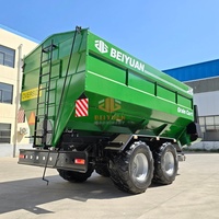 Chariot de transport de céréales à grande vitesse BEIYUAN, tracté par un tracteur, avec pompe et boîte de vitesses |   Remorque de traîneau pour moissonneuse-batteuse et fertiliseur