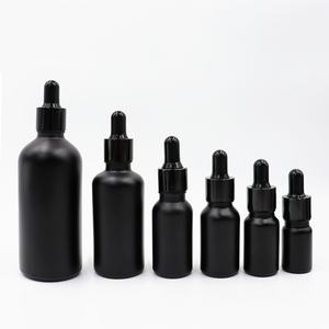 ขวดน้ำมันหอมระเหยแบบพิมพ์สกรีน ขนาด 10 มล. 30 มล. 50 มล. 100 มล. ขวดแก้วหยดสีดำด้านแบบฝ้าสำหรับน้ำมันใส่ผม พร้อมกล่อง - Product Image 4