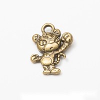 Amuleto del Zodiaco Chino, Colgante de Animal en Aleación de Zinc con Acabado Bronce Antiguo para el Año Nuevo Lunar, Adornos para Sobres Rojos