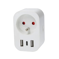 Prise intelligente WiFi 16A EU, application Tuya, contrôle à distance, minuterie, protection contre les surcharges, surveillance de la consommation d'énergie, prise intelligente USB avec mesure