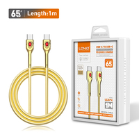 Kabel Pengisi Daya LDNIO LC871C Tipe C PVC, Kabel Data Pengisian Cepat untuk Ponsel iPhone iPad