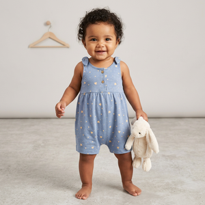 Rompers para Bebé OEM 2026, Mono de Algodón para Bebé, Estampado Personalizado, Ropa para Recién Nacido, Mono de Algodón Orgánico Certificado GOTS - Product Image 1