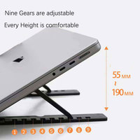 Support d'ordinateur réglable de haute qualité avec support de téléphone portable support d'ordinateur portable réglable portable pliable pour bureau