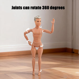 21個の可動関節を持つABSプラスチック製の男性ヌードドール、全身可動のスーパーモデルドール、関節付きの白い肌の男性ドール - Product Image 6
