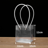 Sac à main transparent en PP, recyclable, à fond carré, avec impression offset pour l'emballage de cadeaux de vacances