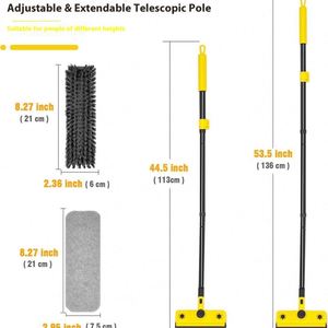 3 in 1 <b>Magic</b> Floor Design Plastic Long Handle Bathroom Cleaning <b>Brush</b> With Removable Replacement Head - Product Image 2
