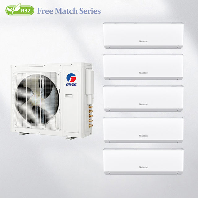 R32 Free Match Multi Inverter Split Air Conditioner 18000-42000BTU Gree Light Commercial HVAC System Project for Hotel